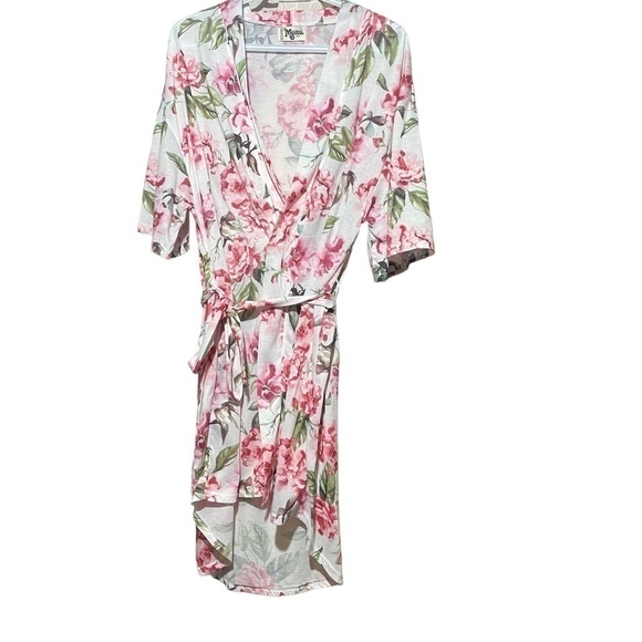 SHOW Me Your Mumu - Kimono/Robe/Cover-Up Pink/White Peony Floral Design Size O/S - Picture 2 of 6